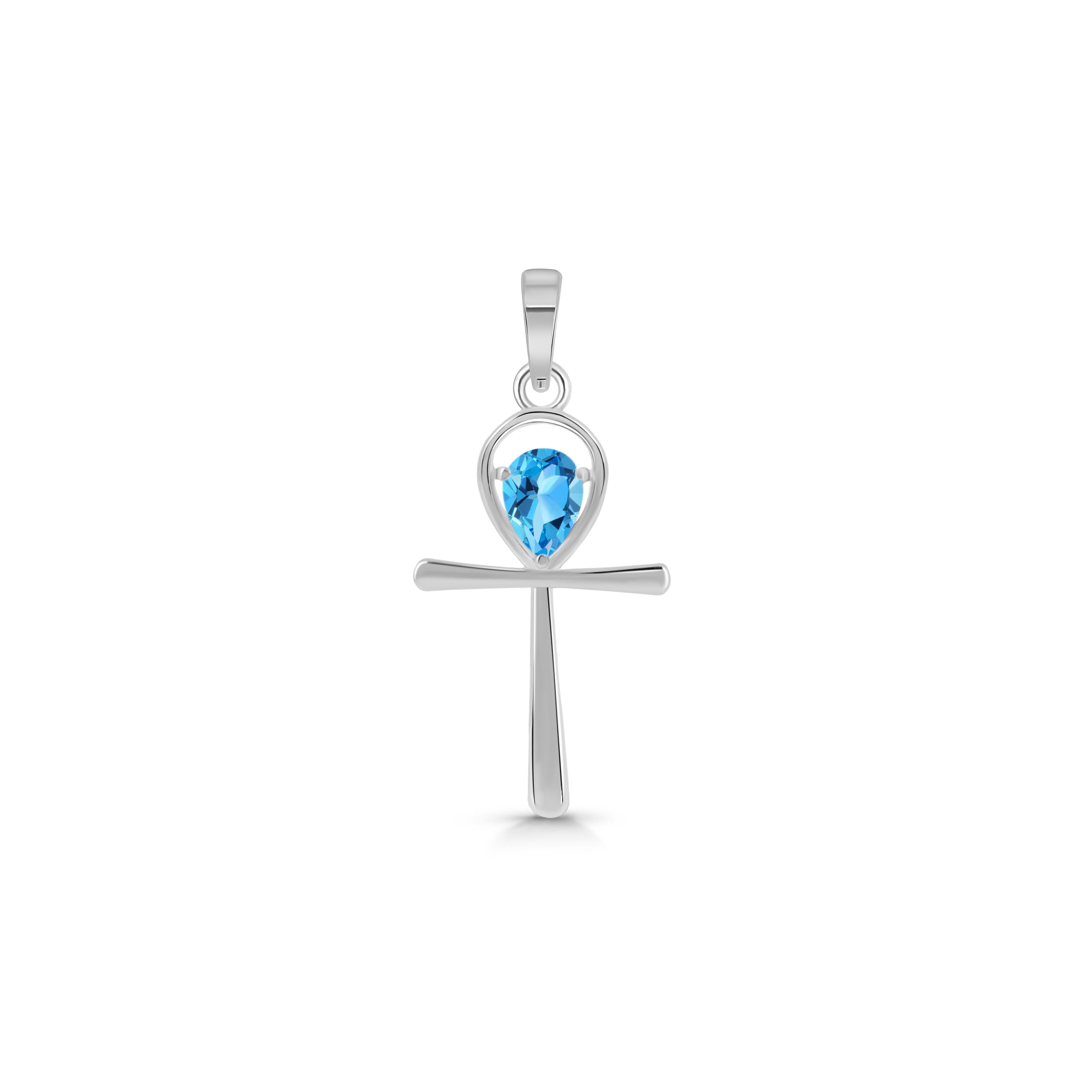 Swiss Blue Topaz Pendant-(SBTZ-SN-168.)